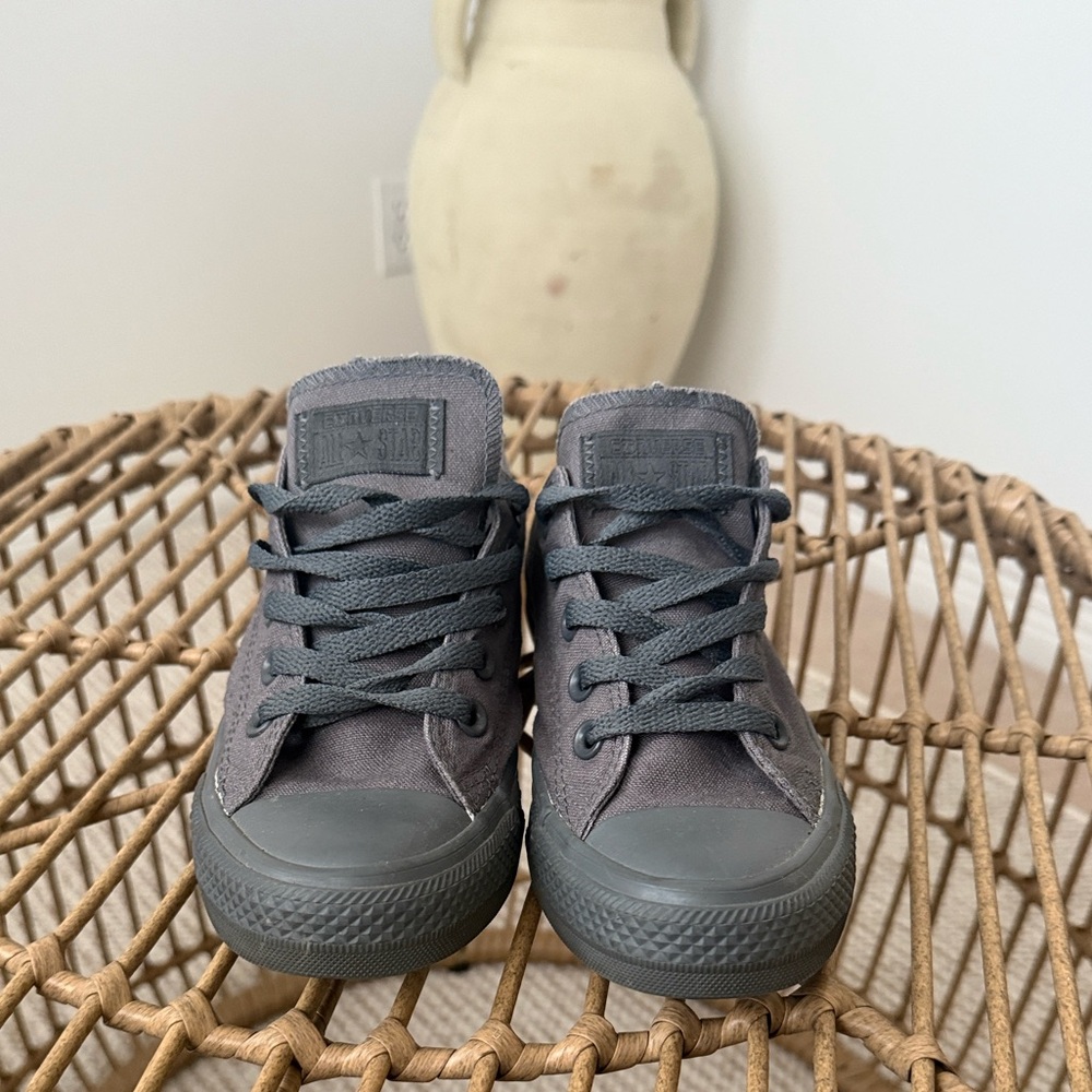 Converse Gray on Gray lace up